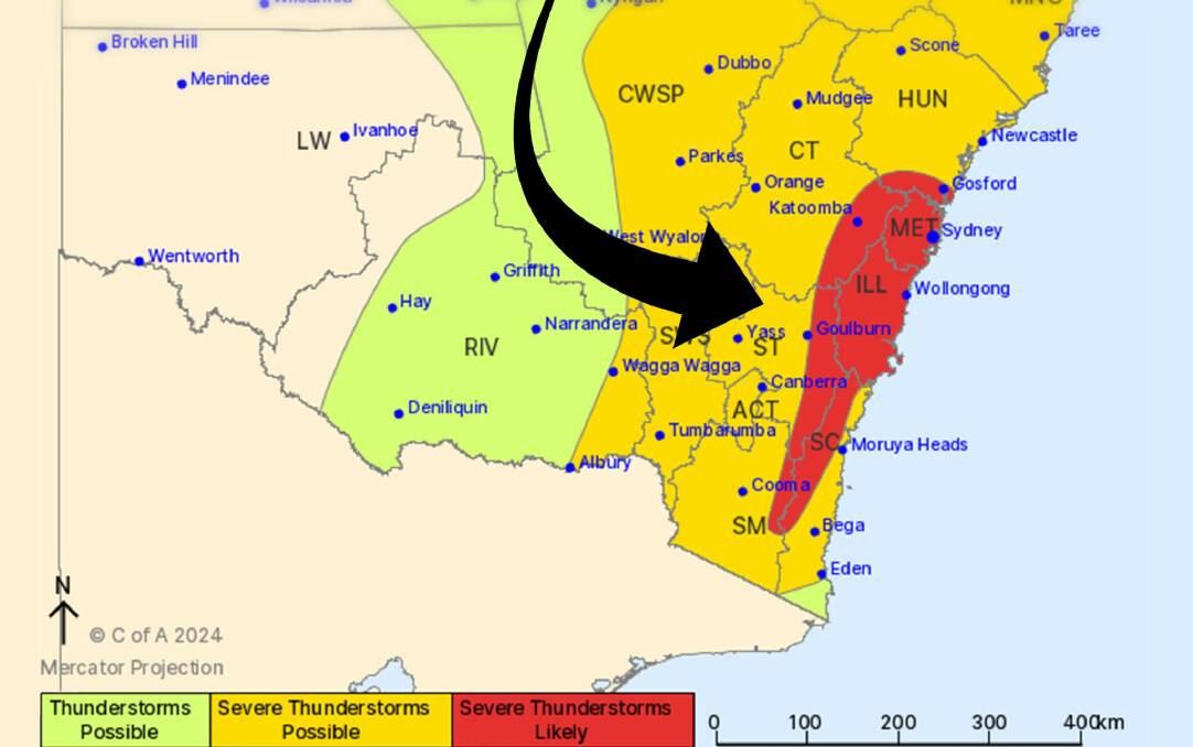 Severe thunderstorms expected to hit the South Coast later today