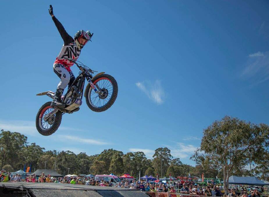 Look ma: An action sports flair rider nails a no hander stunt. Picture: Supplied. 