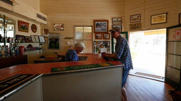 Almost every day since 1977, she has opened the doors of her pub to an irregular procession of truckies and grey nomads. Photo: Peter Rae