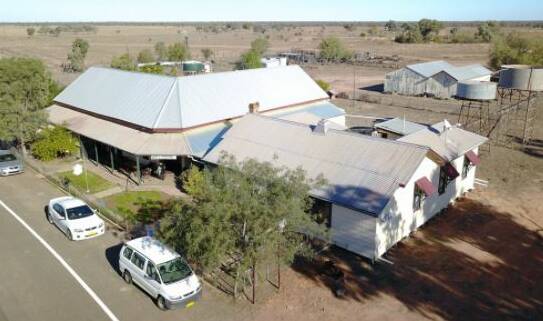 The hotel, on 87 hectares, is being sold along with several outbuildings. Photo: Supplied