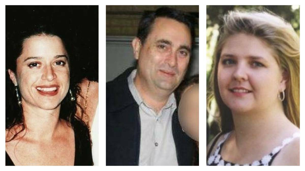 Claremont victims Ciara Glennon (left) and Jane Rimmer (right). Centre is the accused, Bradley Robert Edwards.
