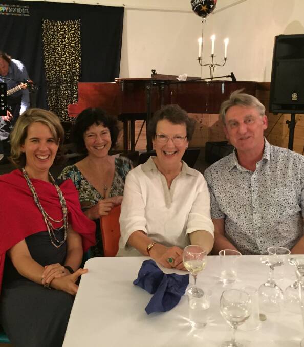 CELEBRATION TIME: Enjoying Jim Hinckley's 60th birthday party, Sue Walters, Janet Wigg, Joyce White, who had travelled from Perth, and Graeme Hinckley.