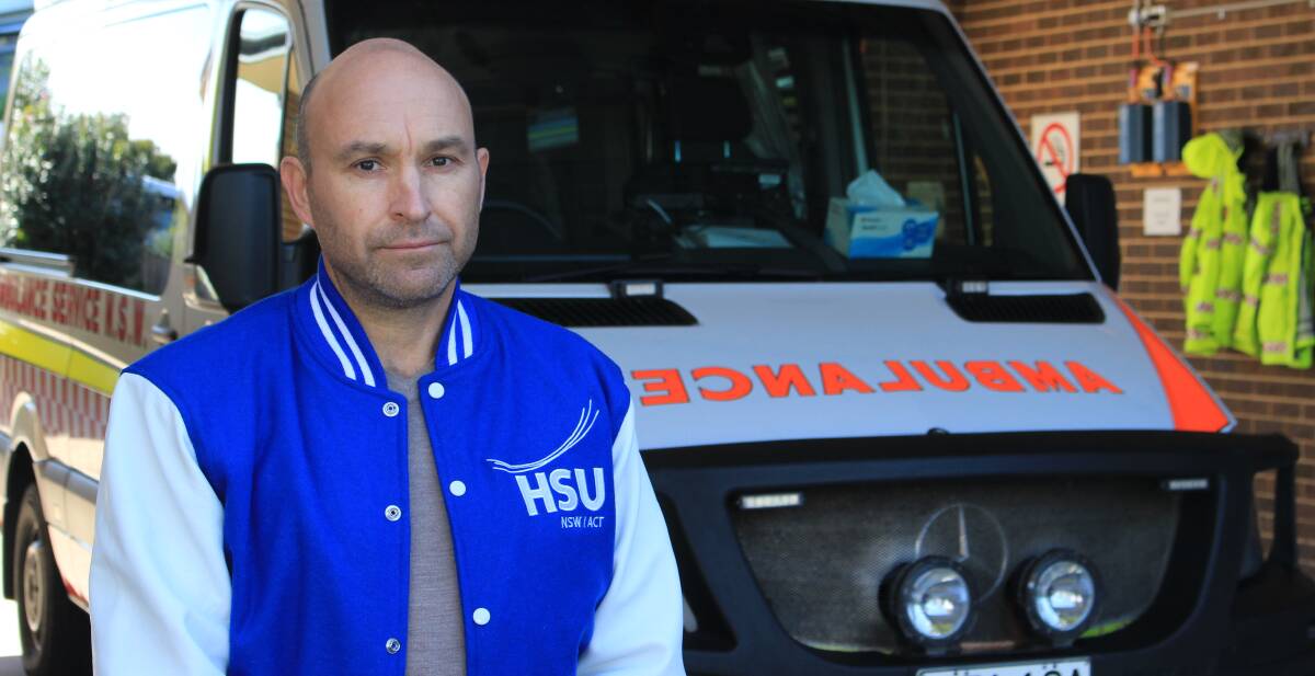 Coverage concerns: HSU delegate and local paramedic Chris Branson warns of day and night time gaps in the new roster, due to start this weekend in Merimbula.