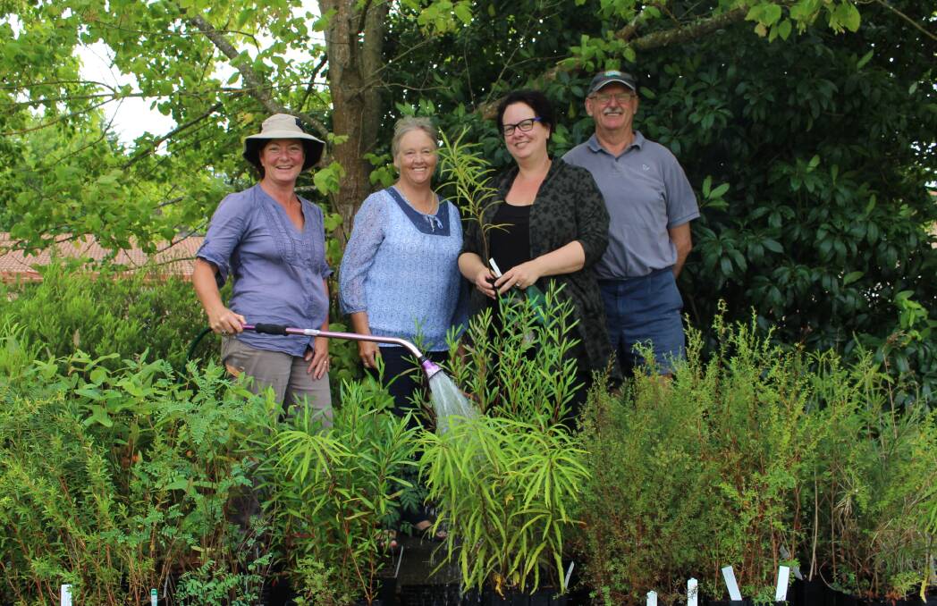 Environmental focus: Panboola volunteers Michelle Redmond and Mandi and John Stevenson with Shadow Minister for the Environment Penny Sharpe at Panboola.