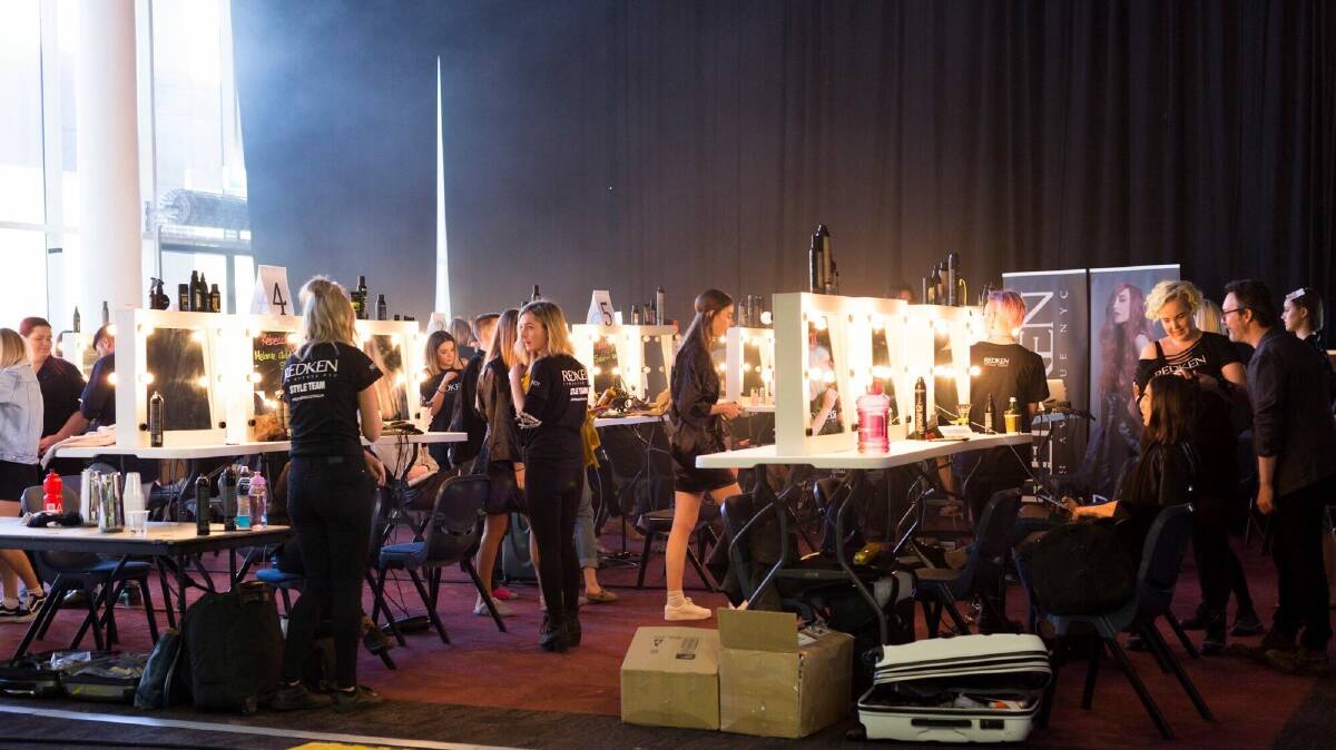 Behind the scenes at Canberra's Fashfest.