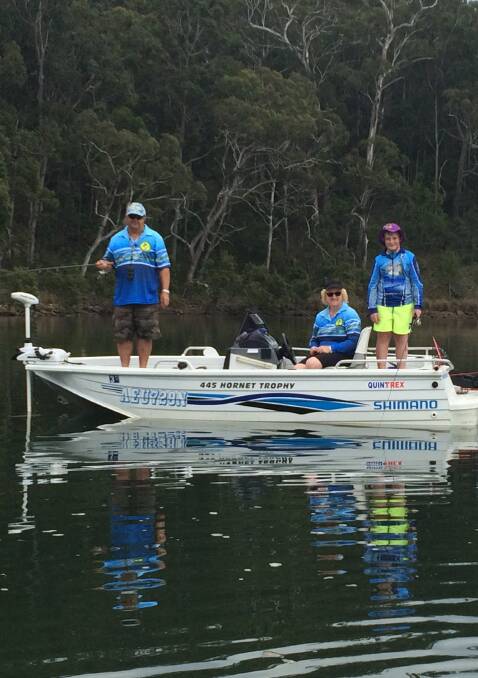 IT'S A FAMILY AFFAIR: Estuary fishing is a family affair for club members Glen, Avon and Matt Rollason who have been out enjoying the water. 