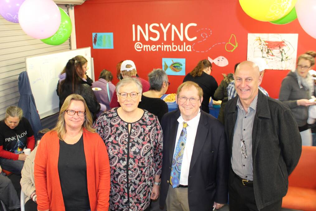 INCLUSION: Launching INSYNC@Merimbula on Friday are Tulgeen client services manager Jen Russell, INSYNC coordinator Karen Machan, Mayor Michael Britten and Tulgeen chairman Grattan Smith.