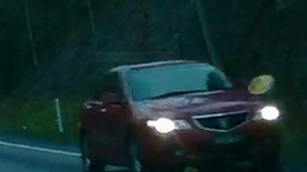 Police have been told a person was seen on the Princes Highway at Dalmeny, shortly after 4pm leaning into a red/maroon, four door sedan, similar to a Honda Accord.