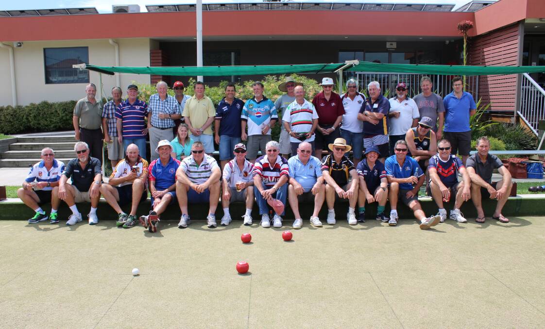 A worthy cause: Around 30 took to the Bega lawn bowling greens on Sunday to raise funds for the Men of League. Picture: Alasdair McDonald 