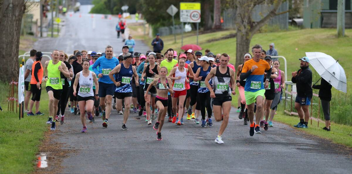 Fun Run: A good crowd bursts off the line for the start of last year's 10km Bega Fun Run with a good forecast for Sunday. 
