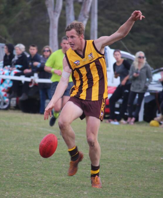 Support player: Steve Butterworth helped set up a number of shots on goal for the Panthers against the Narooma Lions in the minor semi-final. 