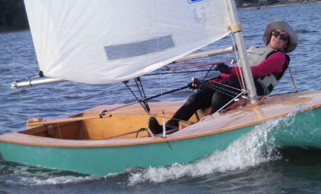 front runner: Sian Morton leads the field in her sabre during the Wallagoot Lake Boat Club meet on Saturday. Picture: supplied 