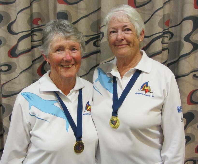 Open pairs winners Gwen Schell and Glenda Savill.