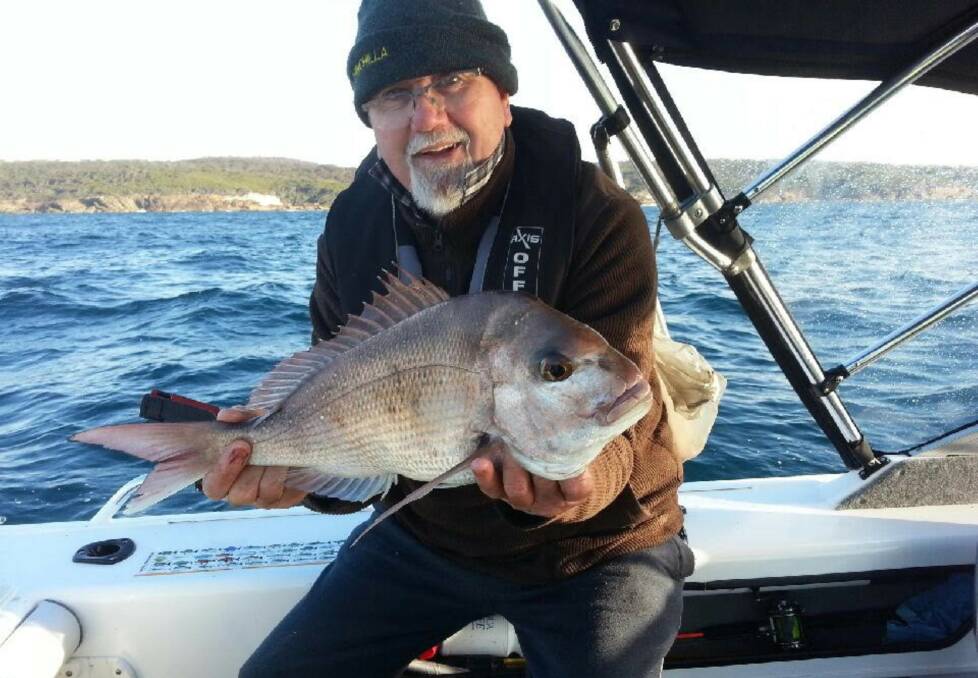 Red letter day: Angler John Bunyan of Tura Beach shows a great snapper taken at White Rock off Kianinny. The snapper season is in full swing off our coast.