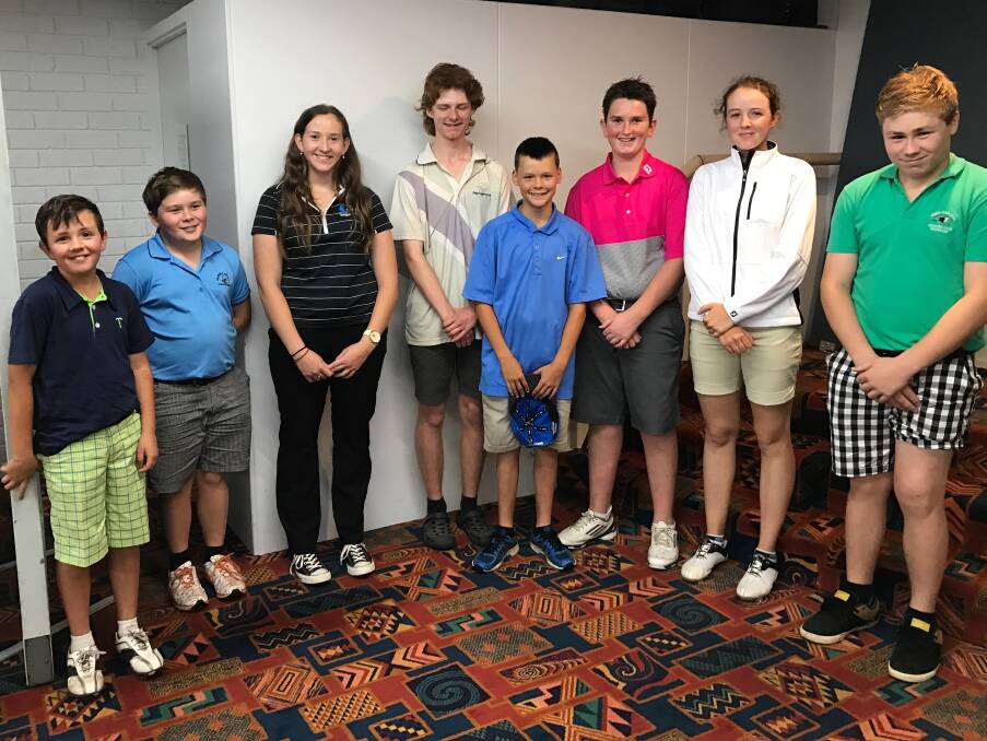Big hitters: Eight young guns contested the full 18-hole course for the Tura Beach Junior Open over the weekend where Casey Cook came out on top. 