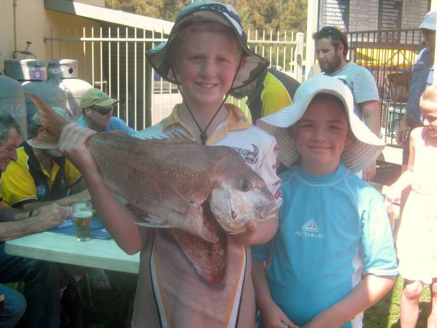 SUNNY DAYS: Dillon Golden caught this snapper at the Tomakin Fishing Club's long weekend competition. He also caught the heaviest morwong for the juniors. 