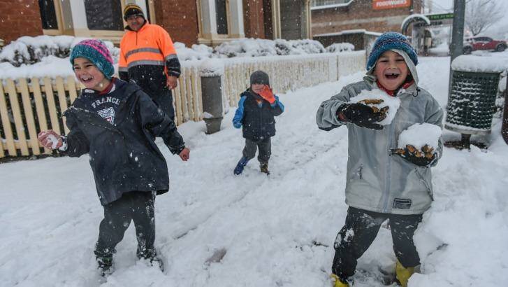 Residents in Oberon say a mid-July snow dump was the biggest in 40 years. Photo: Brendan Esposito