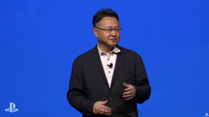 Sony's president of worldwide studios Shuhei Yoshida takes to the stage to announce the incredibly long-awaited <i>The Last Guardian</i>.