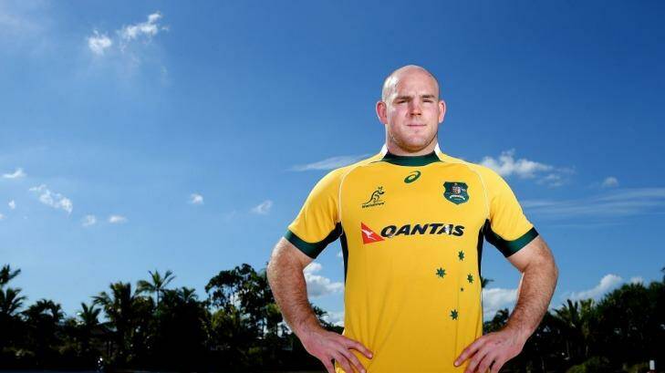 Stephen Moore at the Wallabies camp at Sanctuary Cove. Photo: Chris Hyde