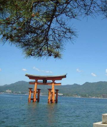 The floating tori gate of Miyajima Island near Hiroshima. Photo: Brian Johnston