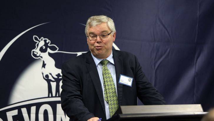 Murray Goulburn chairman Philip Tracy said the company had made "very clear" public announcements this year about the risks to the dairy market. Photo: Leanne Pickett