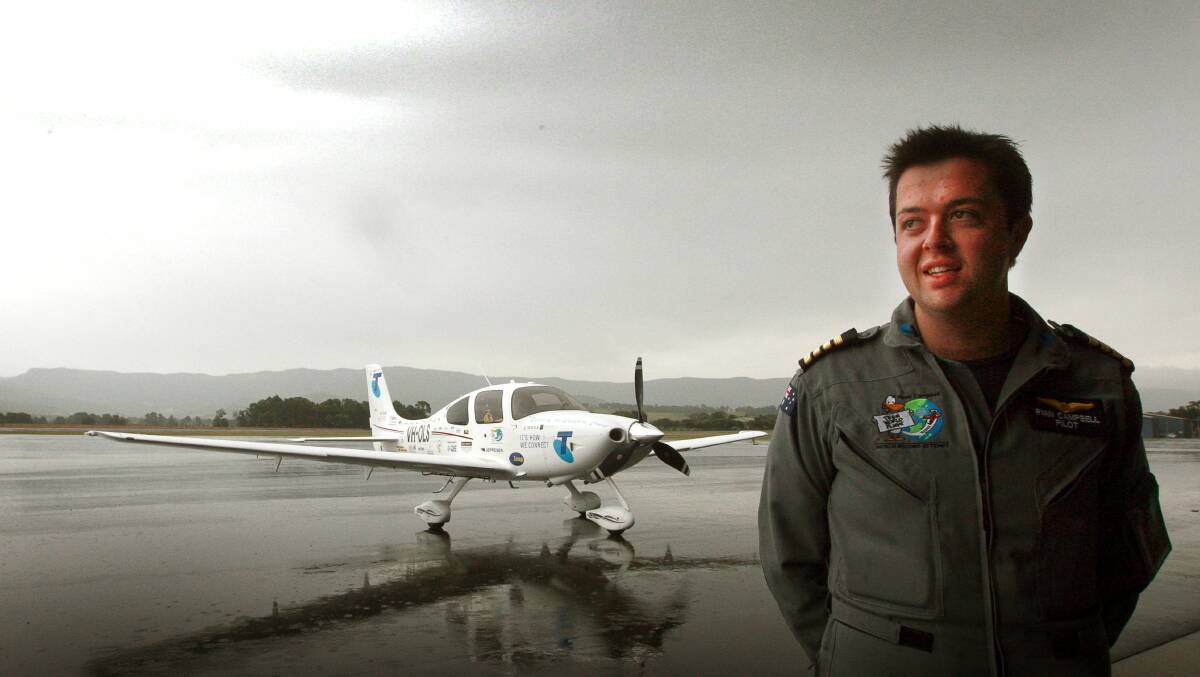 Ryan Campbell at Albion Park airport in June 2013. Picture: SYLVIA LIBER