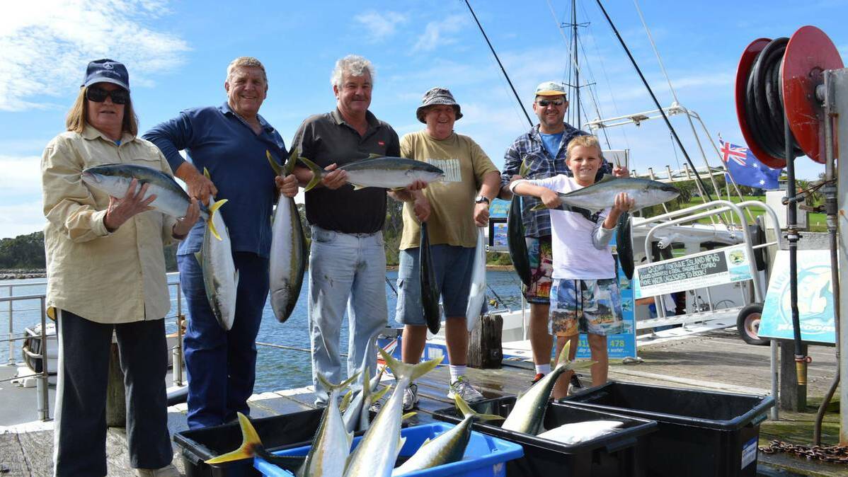 LIGHTHOUSE KINGS: Lighthouse Charters on Tuesday experienced the great run of kingfish currently on at Montague Island off Narooma. (9/4/14)