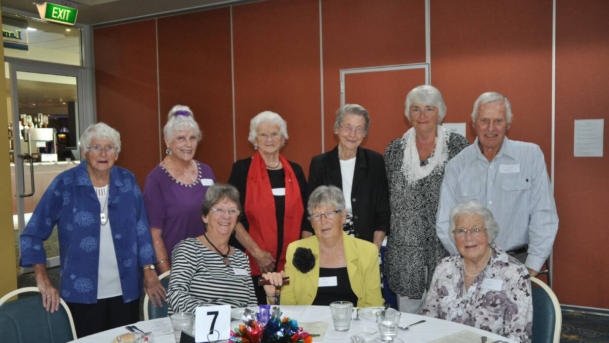 Back: Pat Hilton, previous auxiliary member, left, Mary Whitby, a board member of Pambula hospital for 10 years, Gwen Moffitt, who worked at Pambula hospital 61 years ago, Caris Roarty, a board member of Pambula hospital for 11 years, Alison Jenkins, previous auxiliary member, Lloyd Jenkins, previous board member of the hospital and GP with front: Marion Hopkins, left and Val Fryer, both previous presidents of the auxiliary and previous auxiliary member, Jean Dugan. 