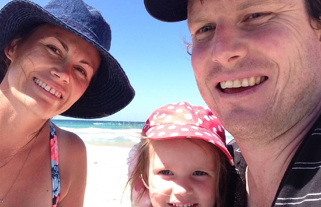 The Watty family, Emma, Lena and Stephen enjoying their time at Barmouth Beach near Haycock Point. The family car was broken into and mementos of their daughter, Sylvie, who died in September, were stolen.