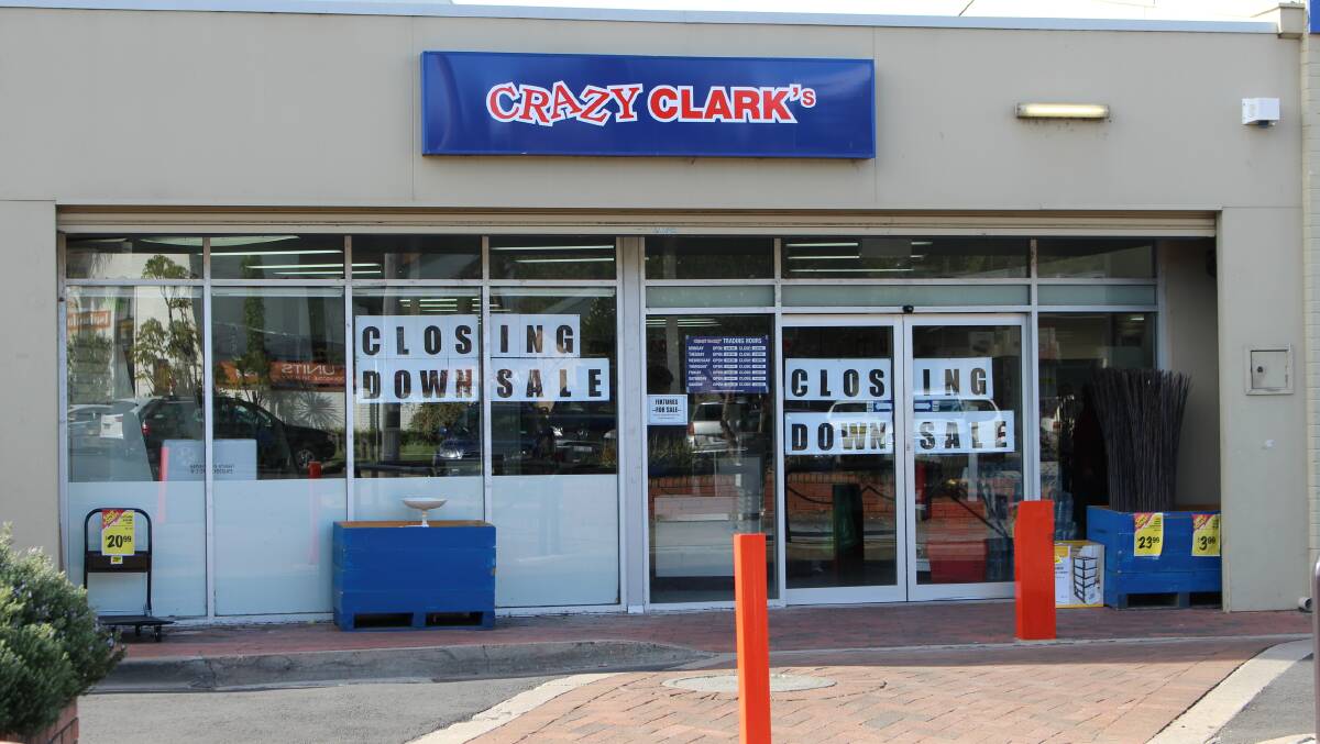 The store in Palmer Street, Merimbula survived a previous round of closures but time has now run out for the Crazy Clark's store in Merimbula. It is one of many such stores to close around the country.