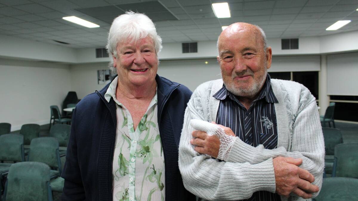 Rosemary Poole, of Pambula Beach was thankful that Pambula hospital was close by to look after her husband, Vic, when he “filleted his finger”.  