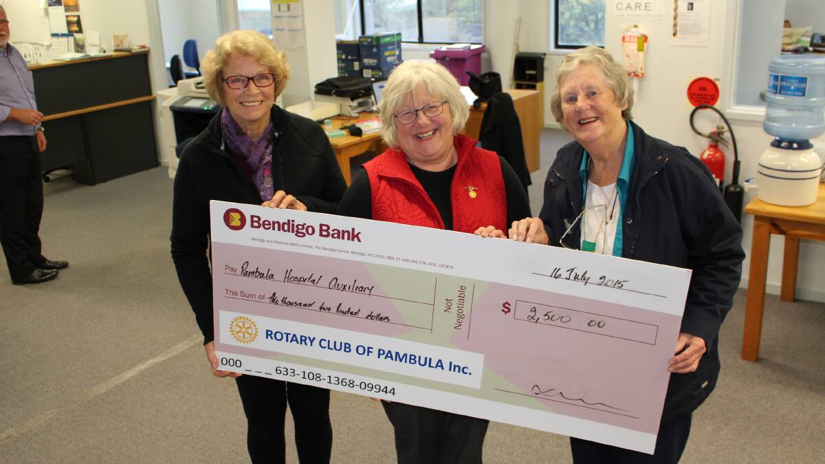 
Pambula Rotary donates to 
 hospital auxiliary