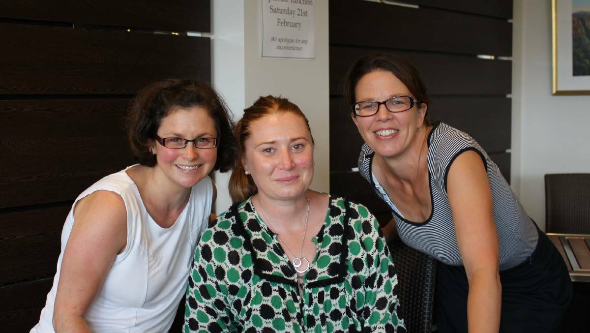 Erin Threlfall, Theresa Smith and Kirrilly Janhsen (absent Chelsea Friend) started the Sapphire Coast National Women’s Register group in March.