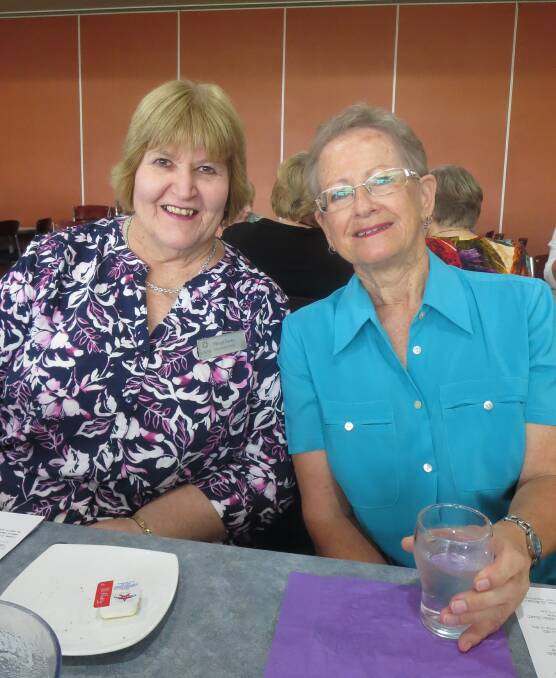 Catch up: Meryll Davey and Iris Ballard enjoying a fun catch up at a recent Merimbula Day VIEW club lunch. The Day VIEW Club has a lot of great upcoming events.