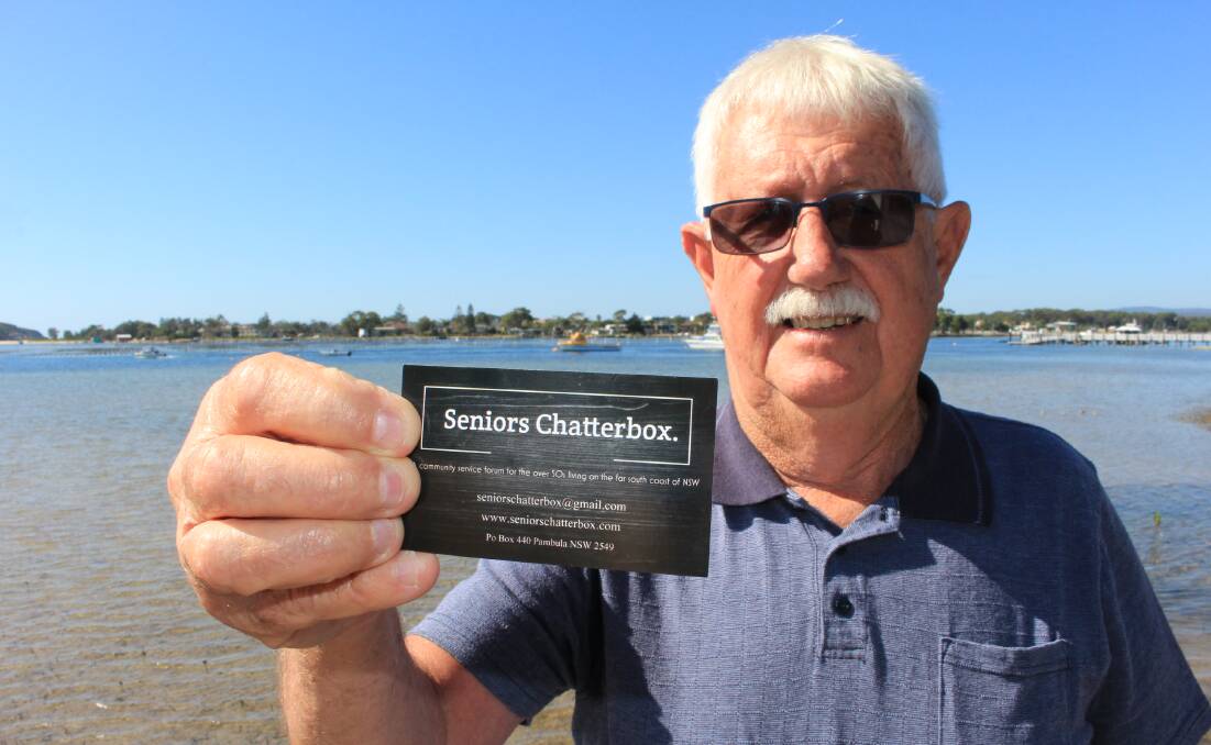 Get chatting: Pambula resident John Hanley has created what he hopes will be a one-stop shop for information for Far South Coast seniors, a website called the Seniors Chatterbox. Picture: Melanie Leach