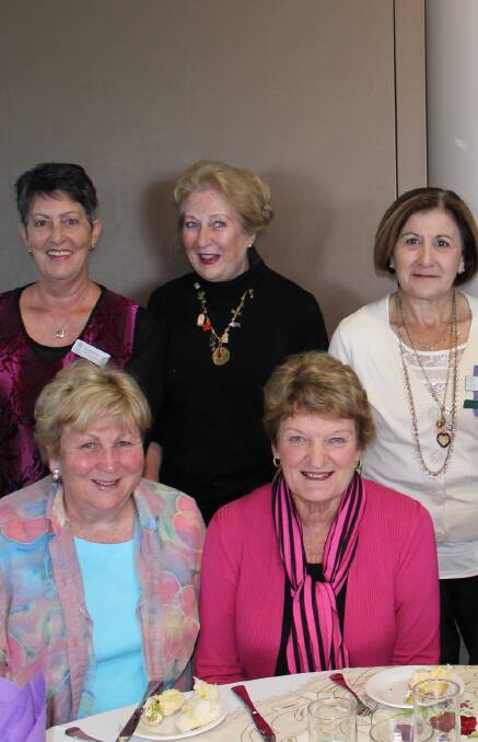 Rose Barker, Marg Trianta, Lyn Matthews, Gayle Xuereb and Barb Hulme at the View Club Zone Meeting. 