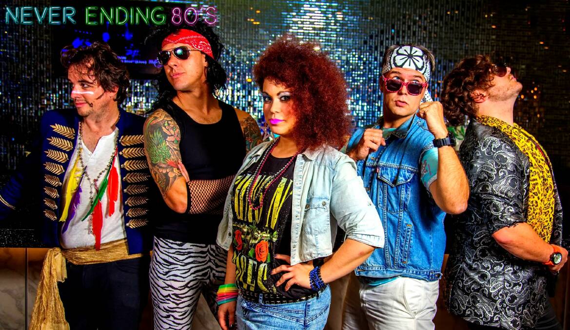 Retro party: The Never Ending 80s are coming to Merimbula next Friday and are set to take the town on a trip down memory lane for a night sing-a-long fun. 