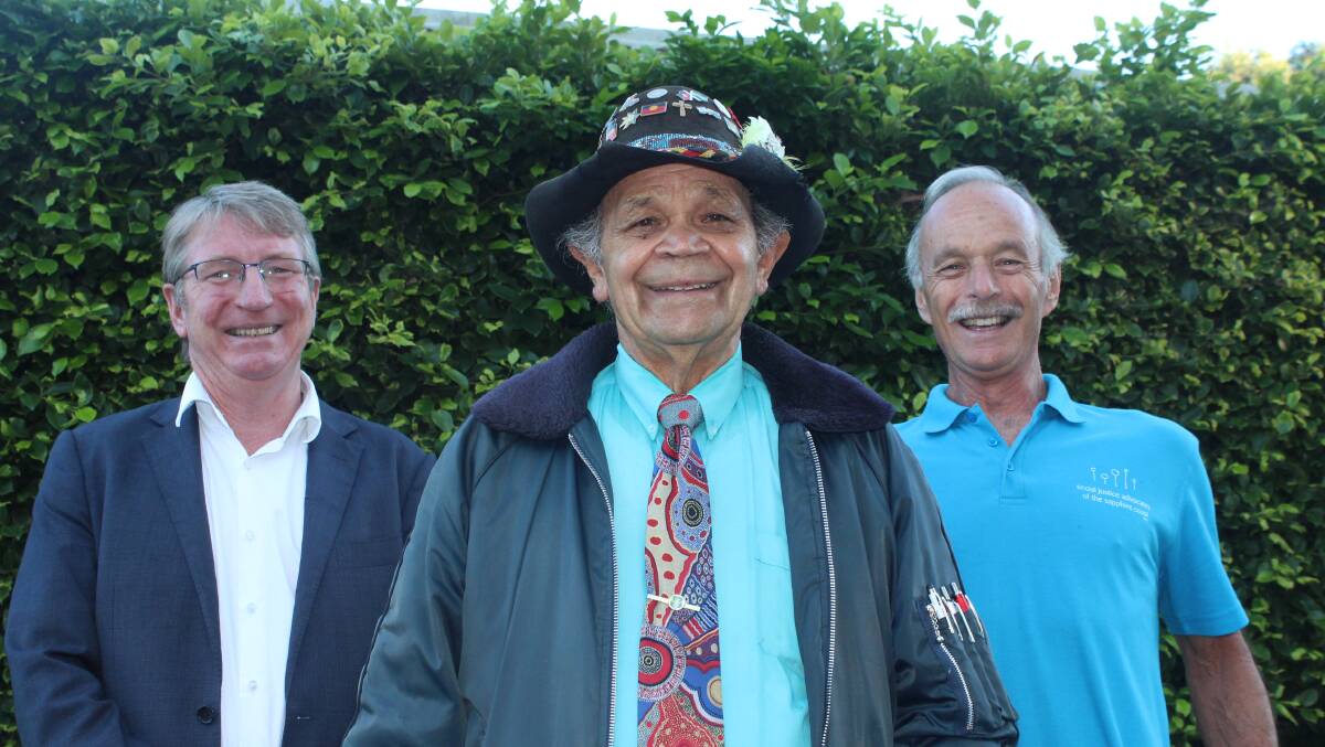 Dream come true: Bega Cheese's Barry Irvin, Pastor Ossie Cruse and Social Justice Advocate Mick Brosnan are excited to see a Youthland at Jigamy become a reality. 
