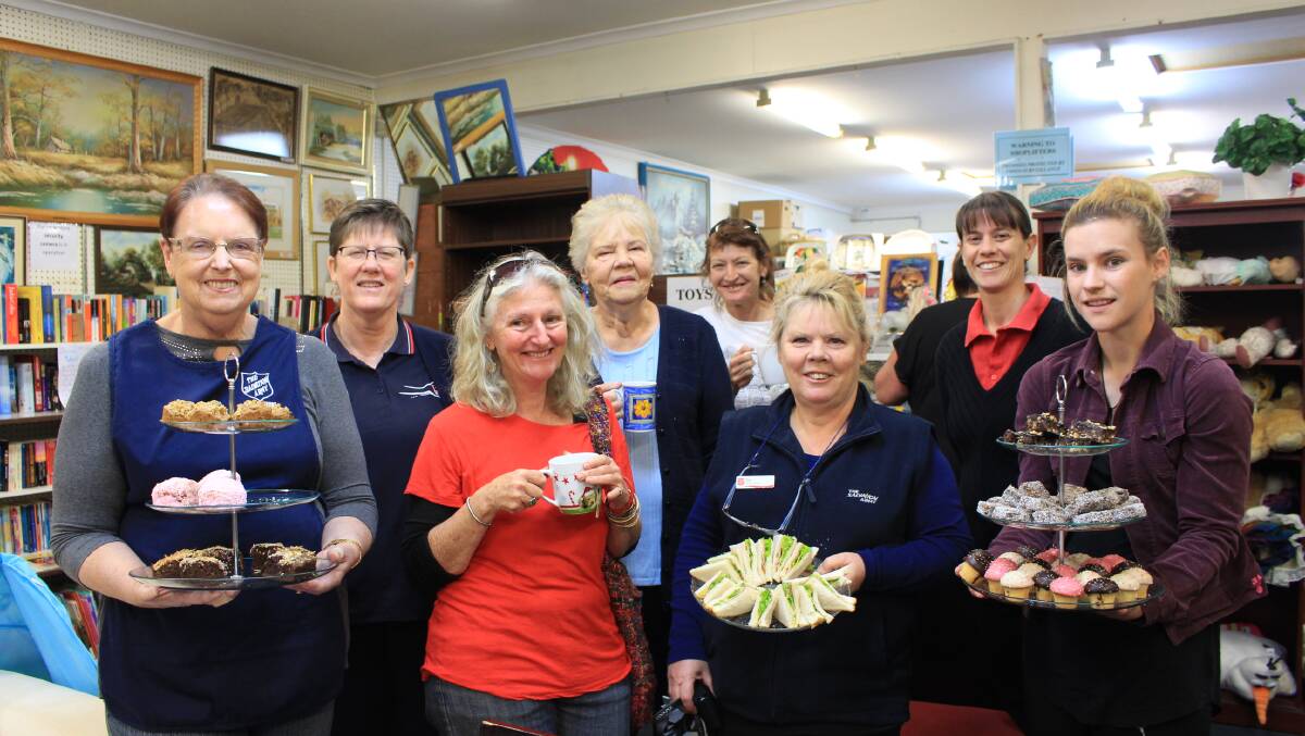Everyone's welcome: Volunteers at Merimbula Salvos treated the community to a delicious morning tea in the lead up to the launch of the Red Shield Appeal.