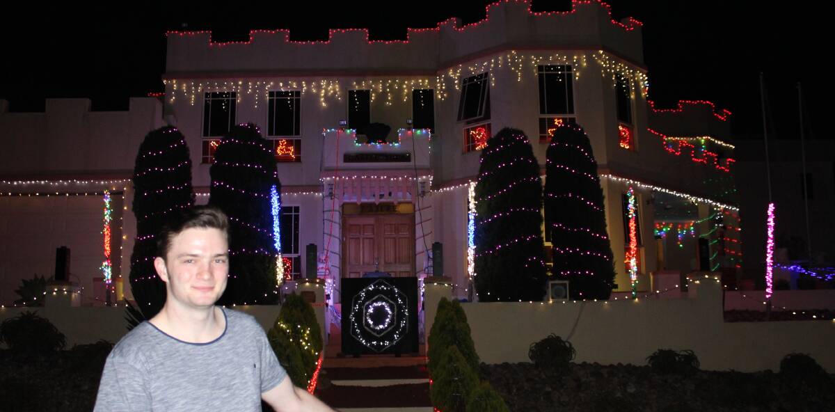 Impressive: Rian Reynolds, the mastermind behind the Tura Beach Castle Christmas Lights spectacular, shows off his handiwork. See video online
