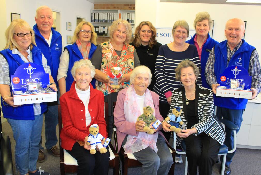 War Widows: Far South Coast legacy ladies and volunteers show off some of the fantastic merchandise that will be available next week.