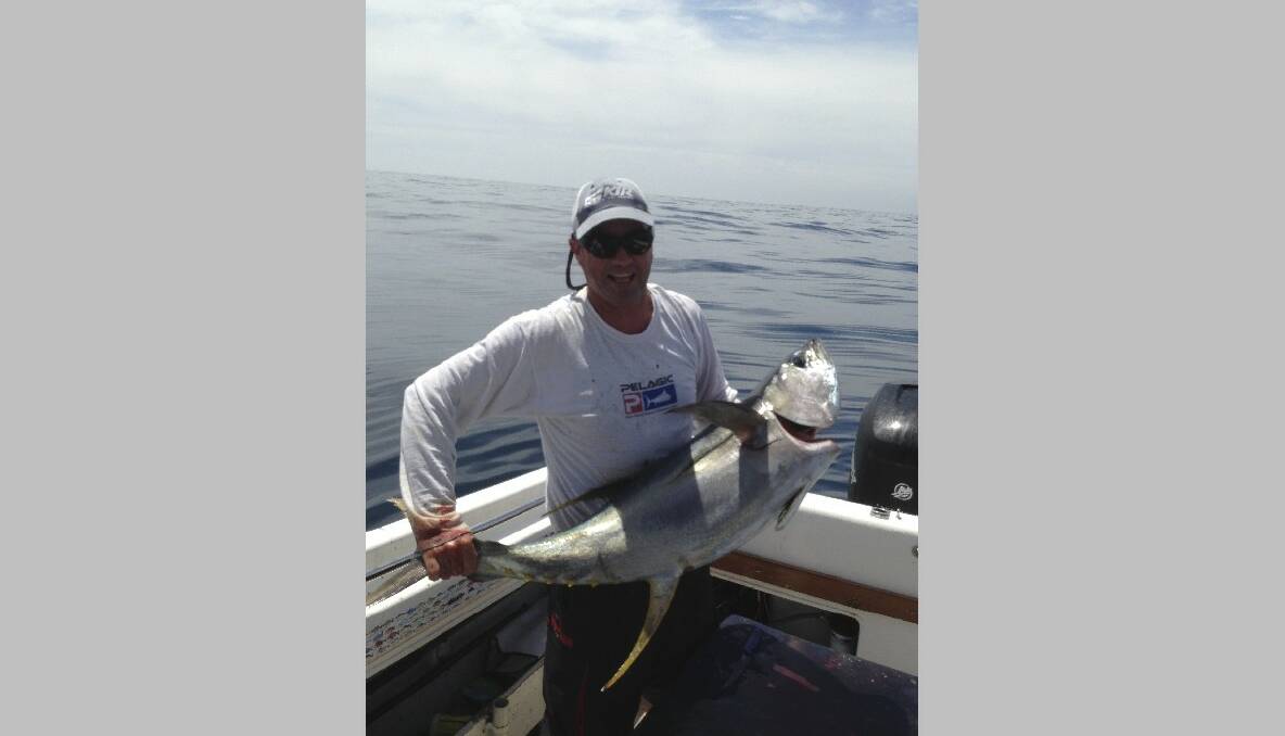 TUNA TIME: Nigel Hack got this yellowfin tuna at the Tathra Canyons on the weekend. (6/11/2013) 