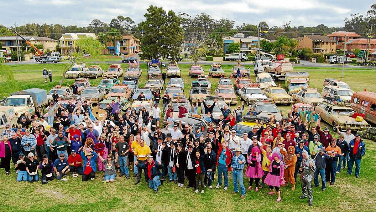 • The 47 cars, competitors and supporters set off for Merimbula.