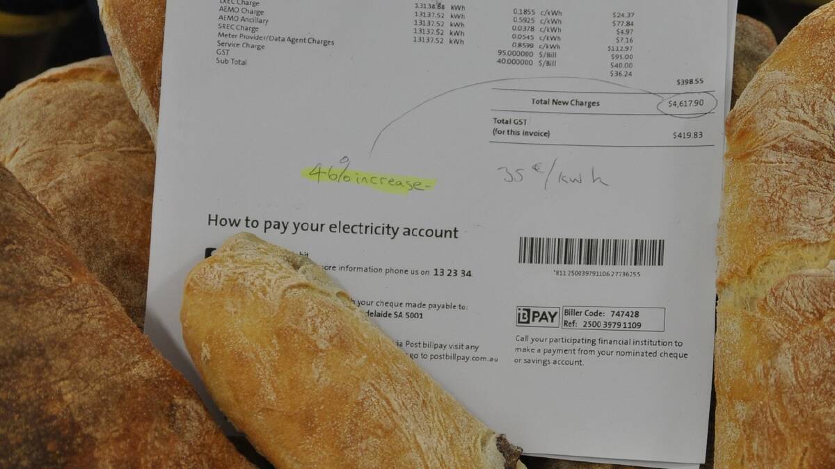 The electricity bill that has sent shockwaves through the company. 