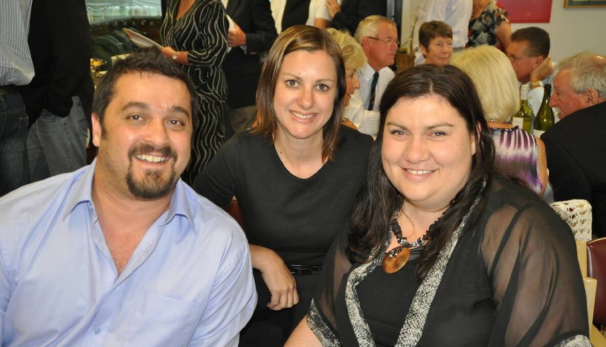 Andrew Tsakiris, Bega Valley Shire councillor, Kristy McBain and Kristie Tsakiris. Kristy and Kristie also had the daunting task of judging the district round.