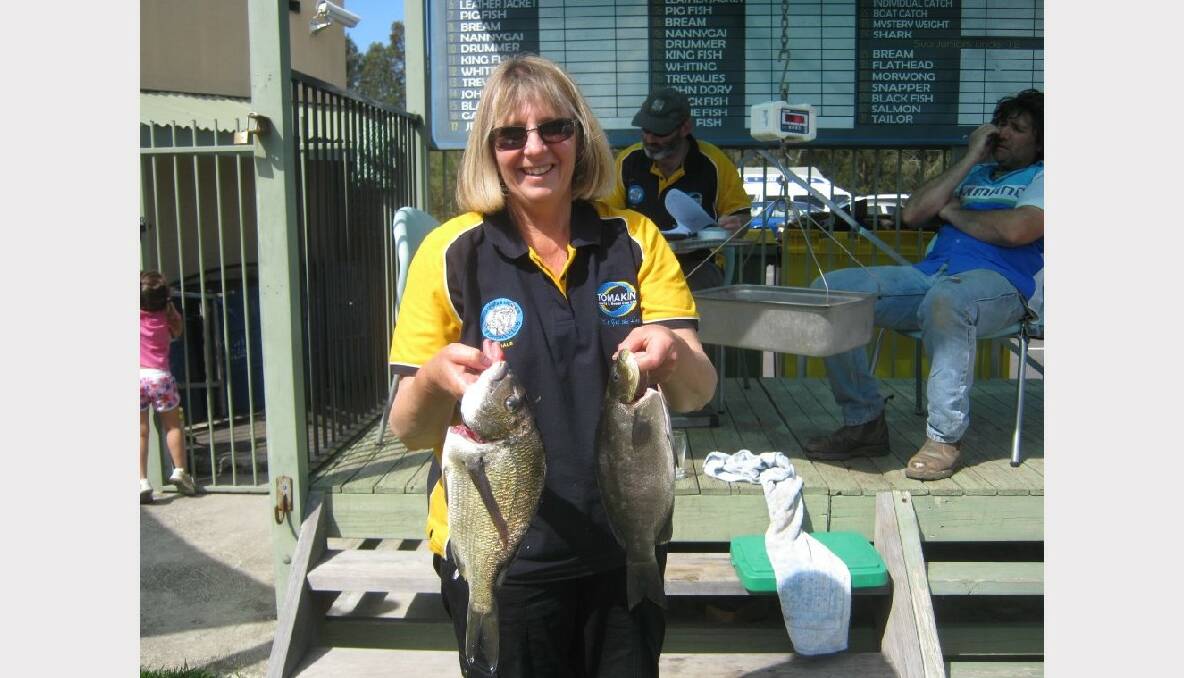 EVANS' EFFORT: Dale Evans with a sample of her catch of bream and blackfish.