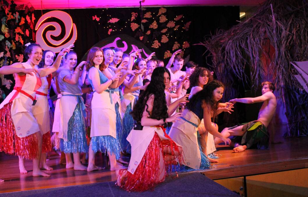 Most of the props and décor for Lumen's Moana Jr production were designed and made within the school by the art and woodwork classes. Photo: Amandine Ahrens