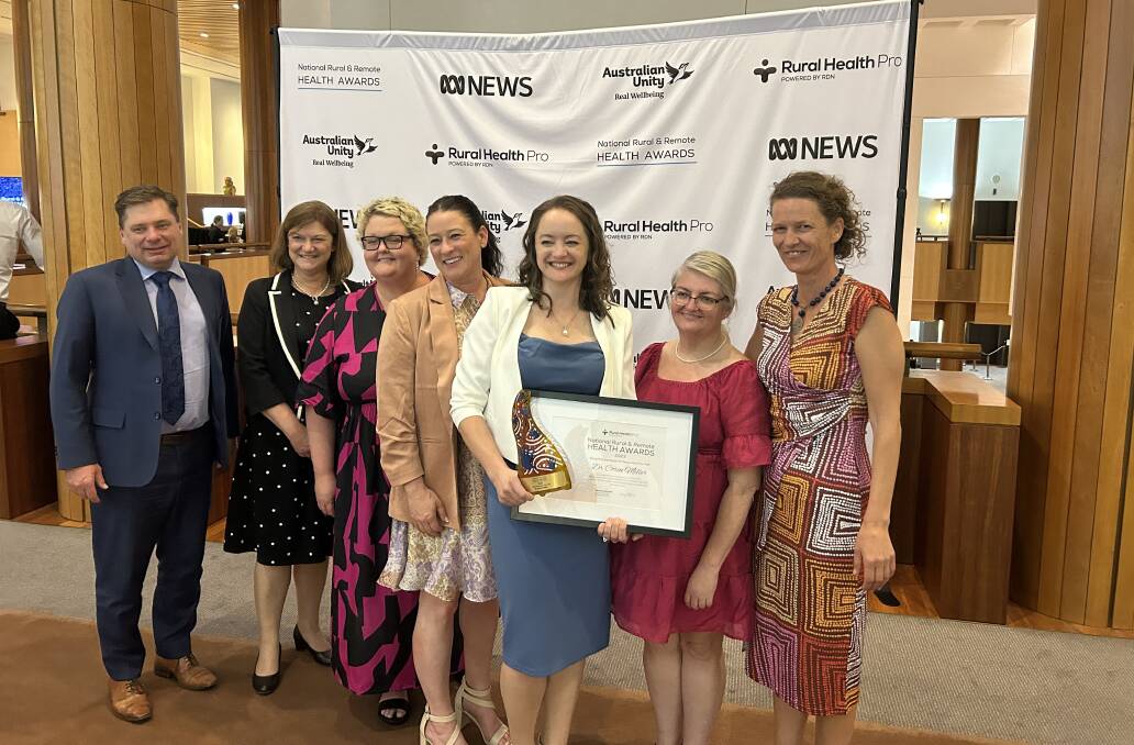 Bega Valley GP Corin Miller is awarded rural and remote health professional of the year at the 2023 National Rural and Remote Health Awards. Picture supplied. 