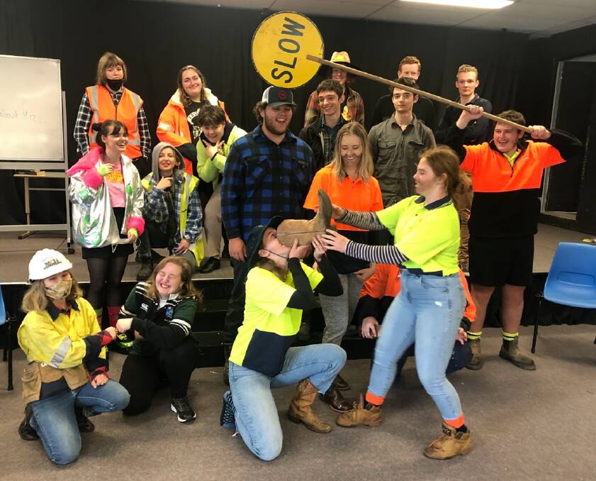 The 2021 Sapphire Coast Anglican College muck up costume theme for the graduating Year 12 students was 'hard working tradies'. Photo supplied