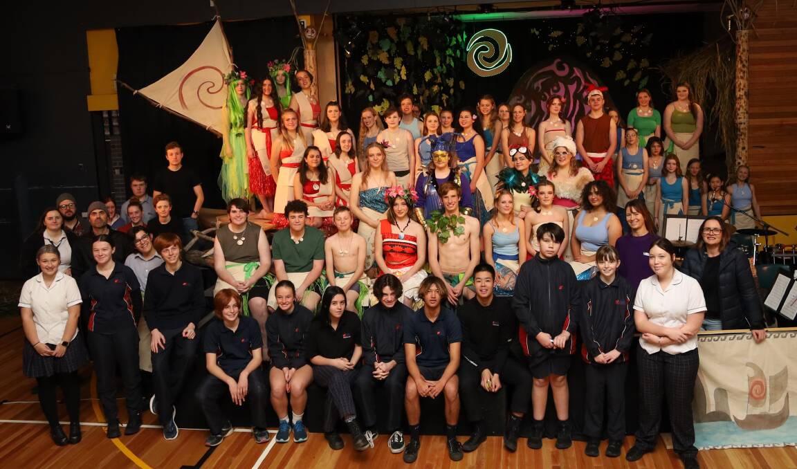 Lumen's drama teacher said there had been around 70 students involved in the play and 15 in the orchestra (front row) but overall there were almost 300 students involved in the production. Photo: Danielle Lynn 